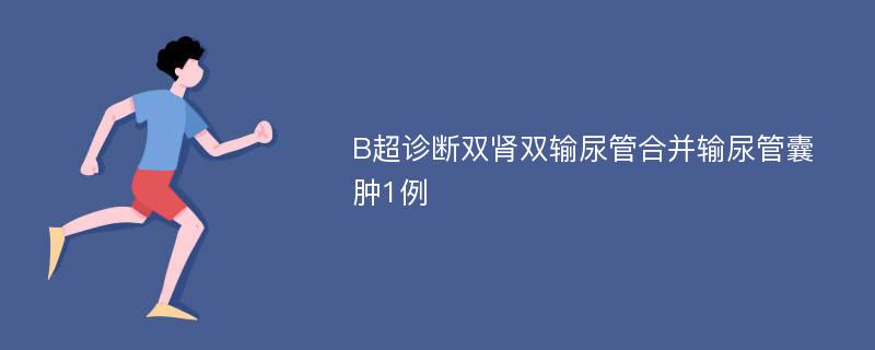 B超诊断双肾双输尿管合并输尿管囊肿1例