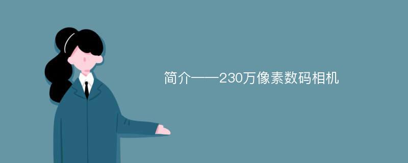 简介——230万像素数码相机