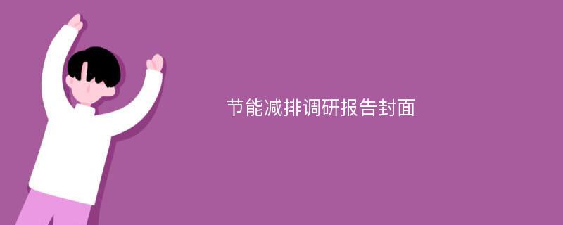 节能减排调研报告封面